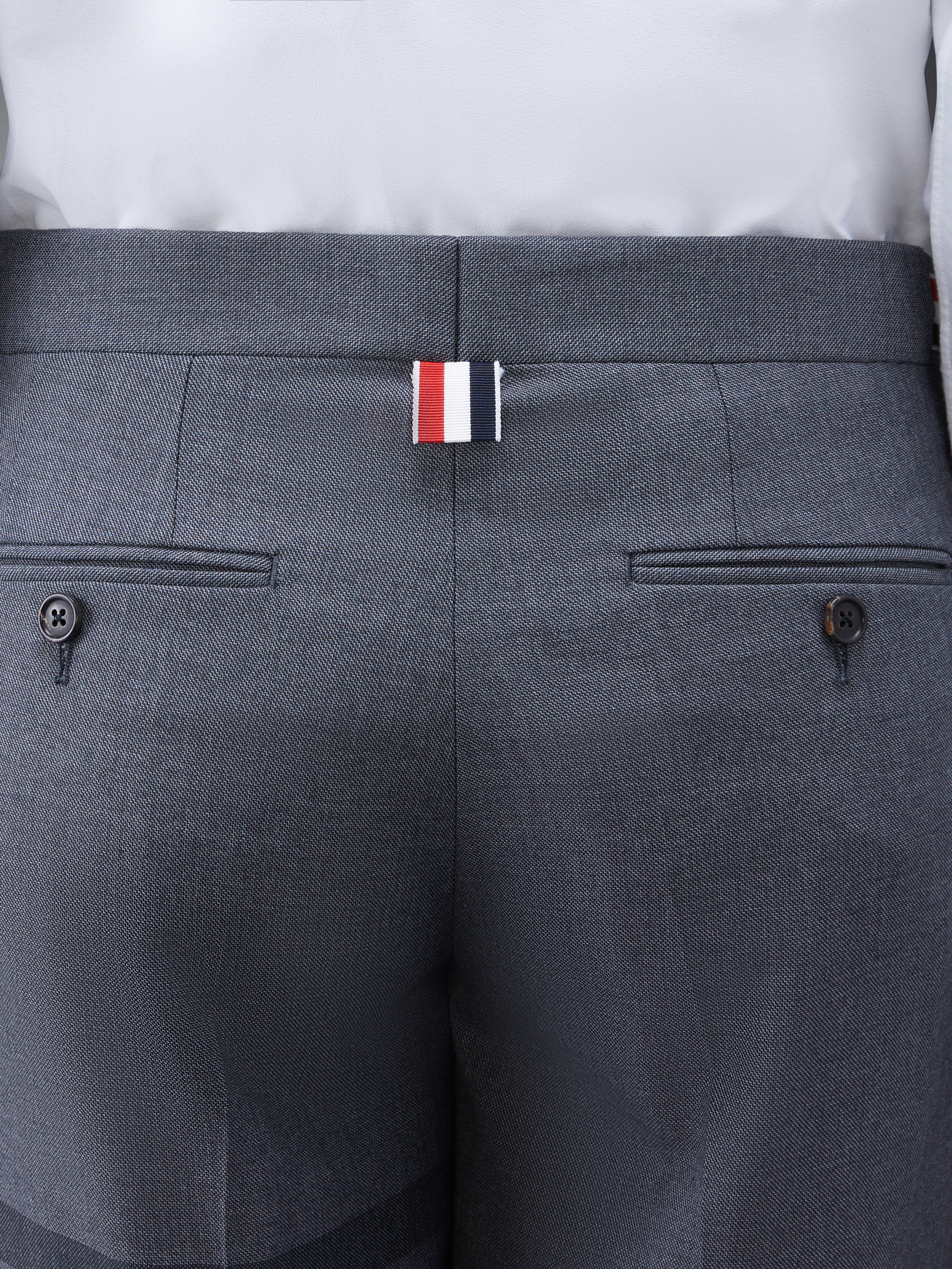 トムブラウン4BAR スクールユニフォーム ウール ショートパンツ グレー 0 トムブラウン4BAR スクールユニフォーム ウール ショートパンツ