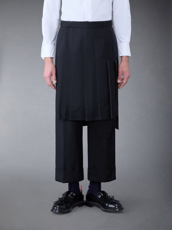Super 120's Collage Pleated Trouser Skirt - featured image