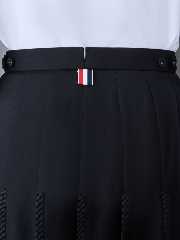 Super 120's Collage Pleated Trouser Skirt - image 6