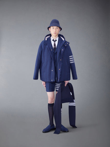 ツイードフレイ 4BAR サックショーツ ネイビー