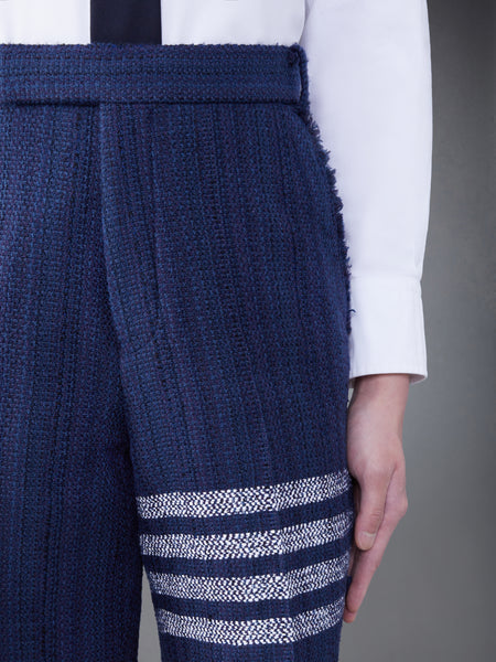 ツイードフレイ 4BAR サックショーツ ネイビー