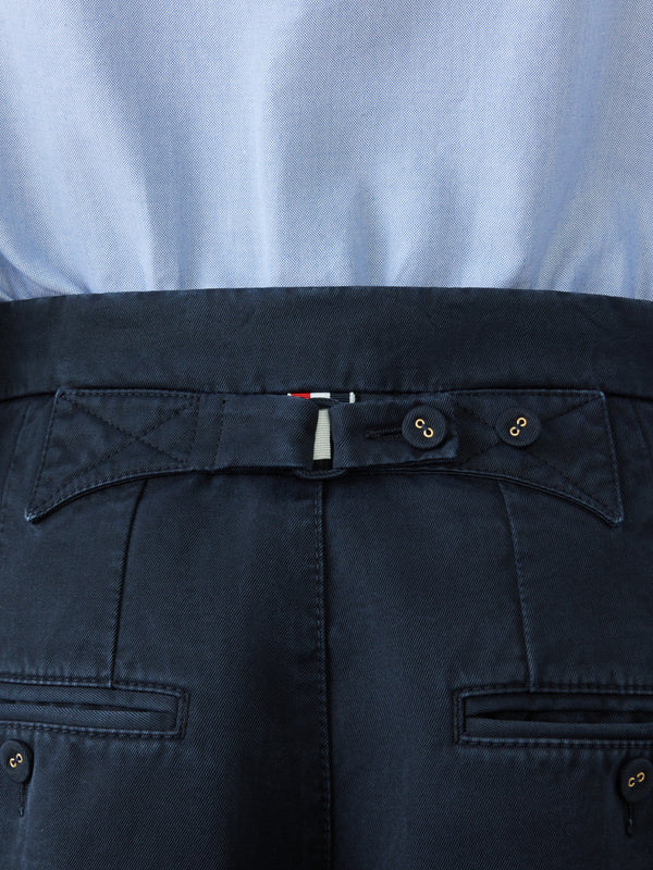 COTTON TWILL HIGH RISE BACKSTRAP TROUSER - image 4