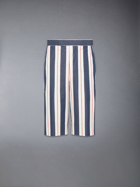 STRIPED SEERSUCKER BACKSTRAP SHORTS RWBWHT