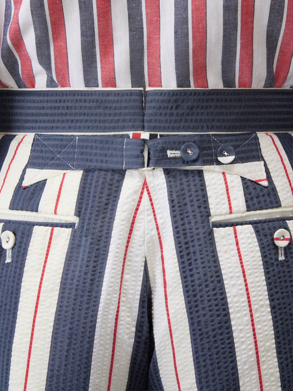 STRIPED SEERSUCKER BACKSTRAP SHORTS - image 4