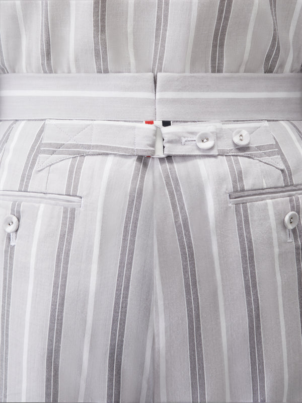 MADRAS COTTON REPP STRIPE BACKSTRAP SHORTS - image 4