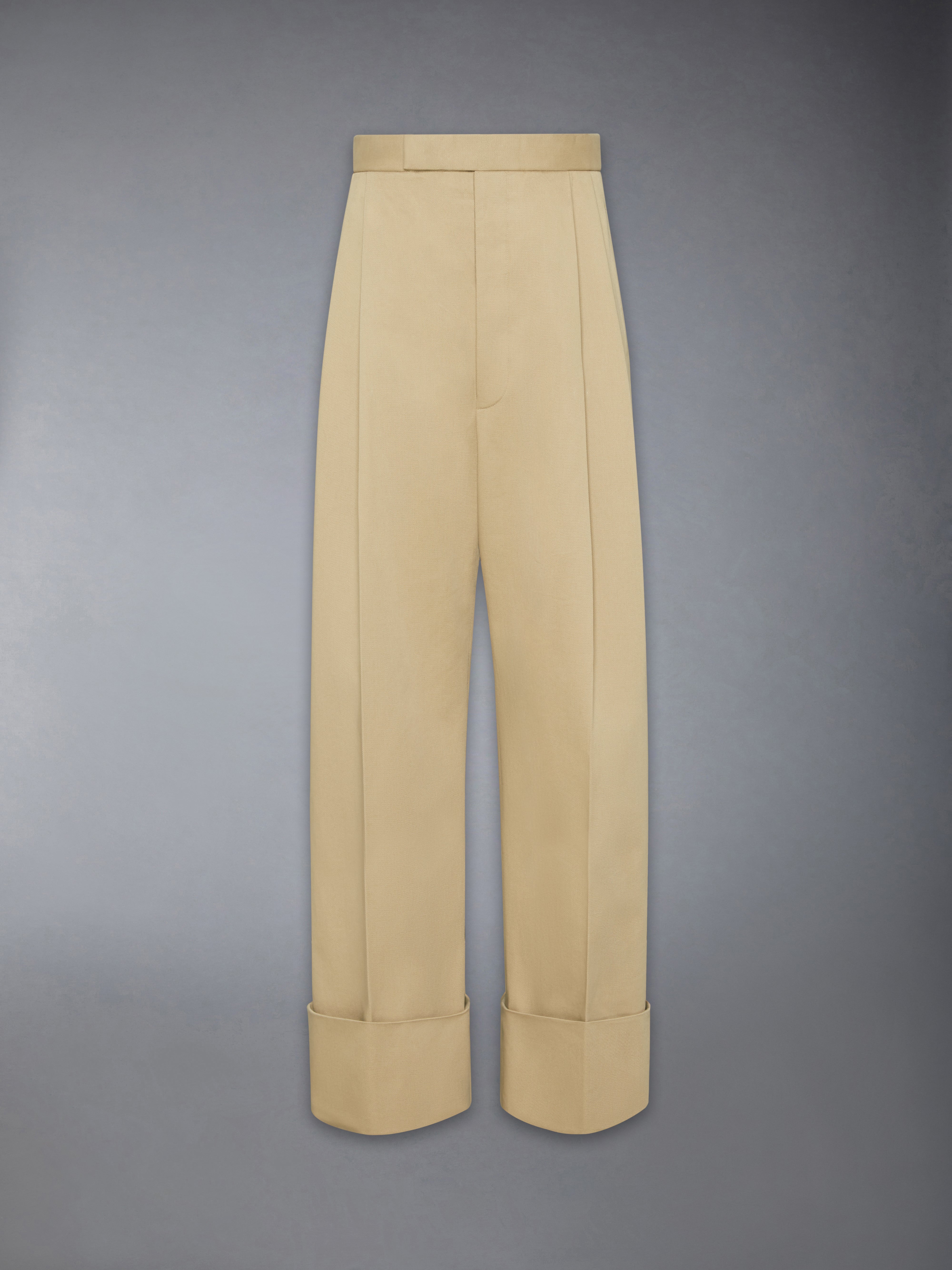 Cotton Gabardine Double Pleat Trouser | Thom Browne
