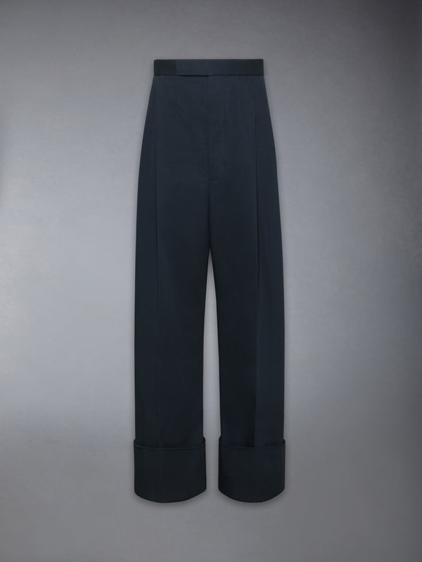 COTTON GABARDINE DOUBLE PLEAT TROUSER - featured image