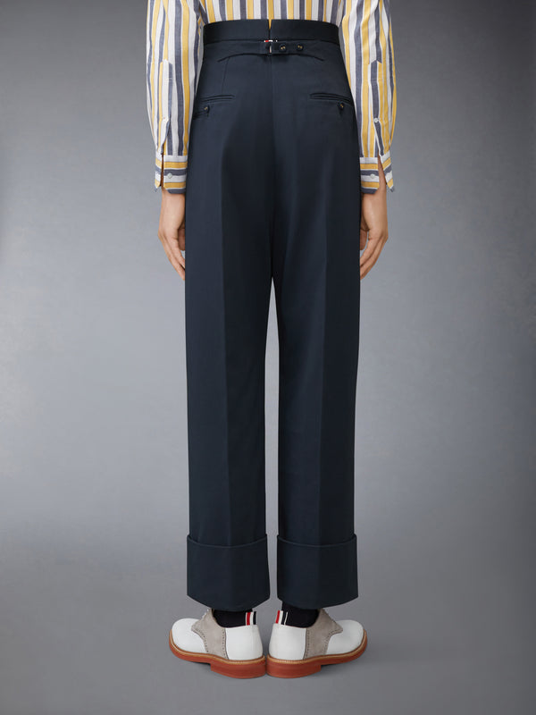 COTTON GABARDINE DOUBLE PLEAT TROUSER - image 2