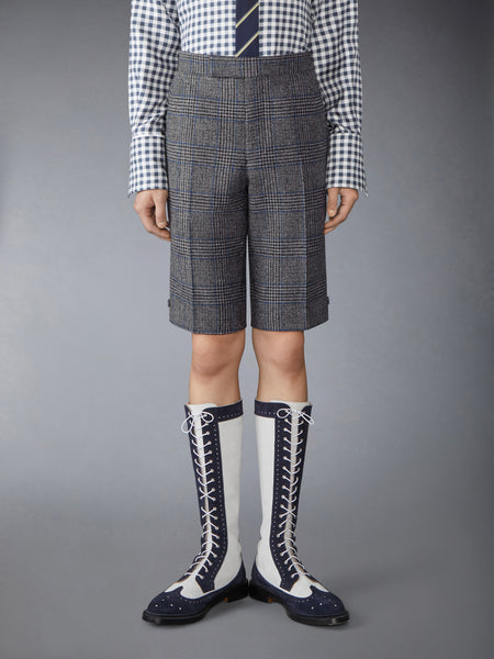 PRINCE OF WALES HUNTING TWEED BACKSTRAP SHORT