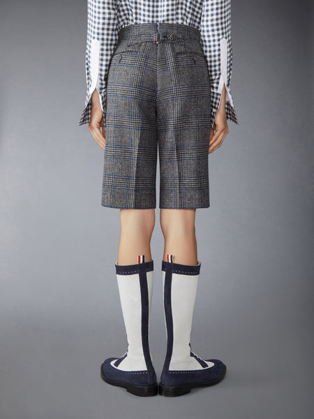 PRINCE OF WALES HUNTING TWEED BACKSTRAP SHORT