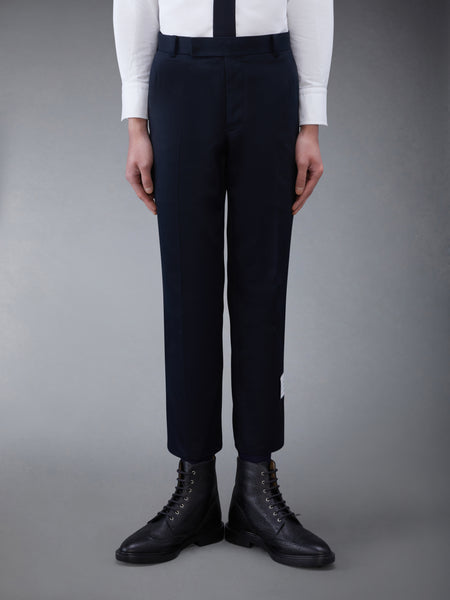 COTTON TWILL CHINO TROUSERS NAVY