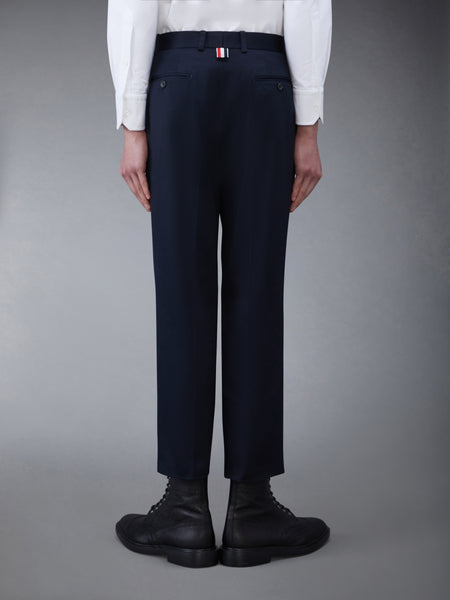 COTTON TWILL CHINO TROUSERS NAVY