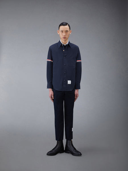 COTTON TWILL CHINO TROUSERS NAVY