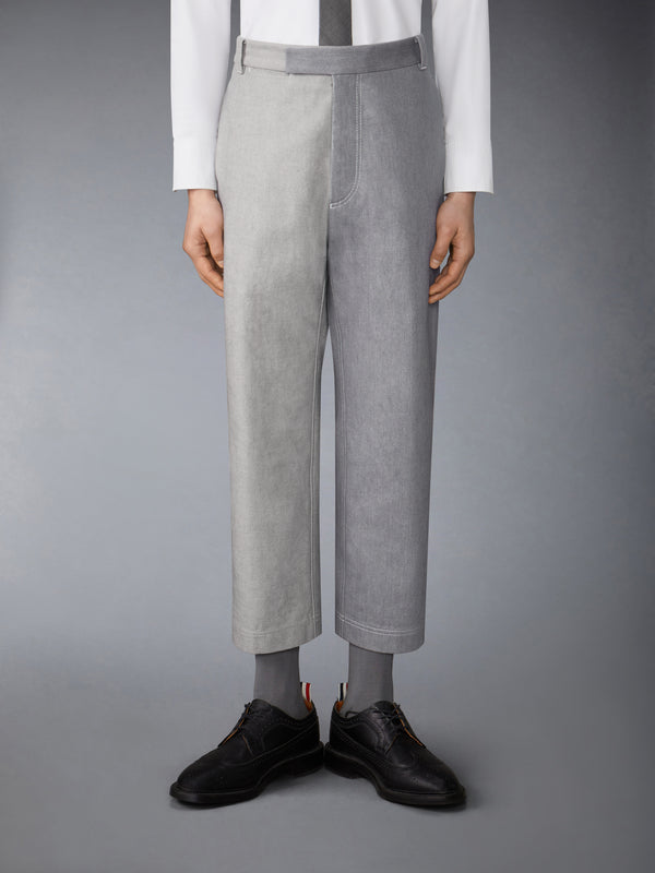 WASHED DENIM CONTRAST TROUSER - image 1