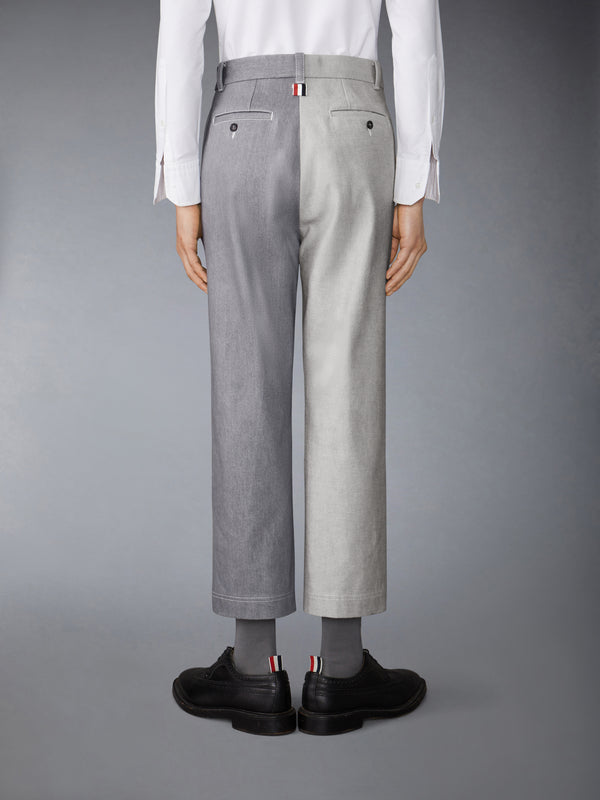 WASHED DENIM CONTRAST TROUSER - image 2