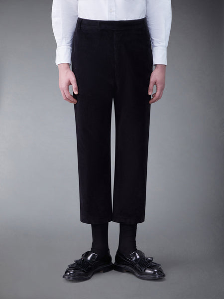 Corduroy Single Welt Pocket Straight Trouser BLACK