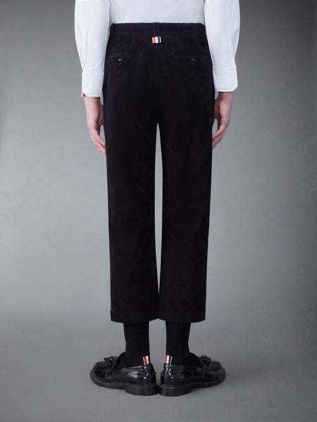 Corduroy Single Welt Pocket Straight Trouser BLACK