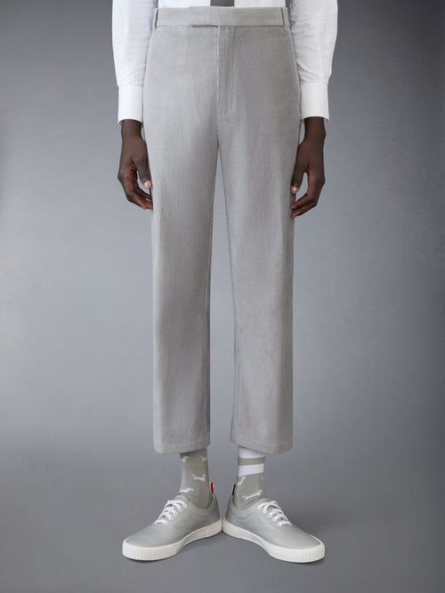 Unconstructed Straight Leg Single Welt Pocket Trouser In Corduroy 