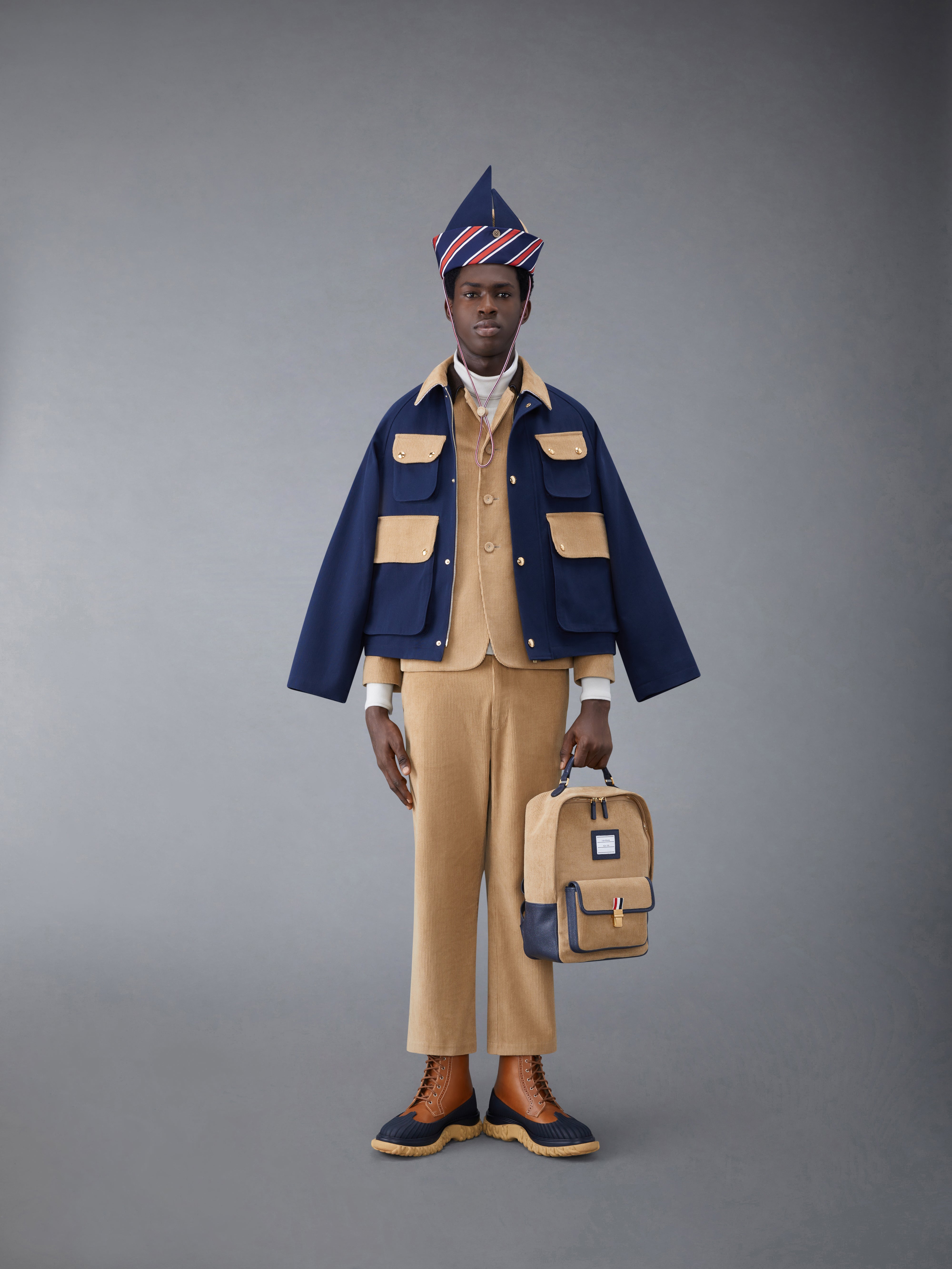 Corduroy Single Welt Pocket Straight Trouser | Thom Browne