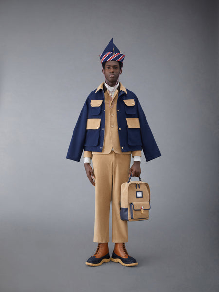 Corduroy Single Welt Pocket Straight Trouser KHAKI