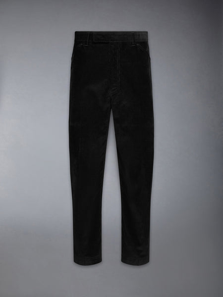 NARROW WALE CORDUROY TAPERED CHINO TROUSER BLACK