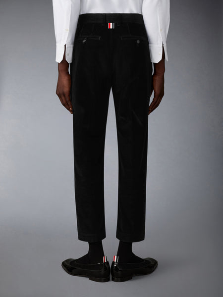 NARROW WALE CORDUROY TAPERED CHINO TROUSER BLACK