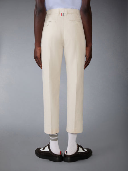 NARROW WALE CORDUROY TAPERED CHINO TROUSER NATURAL WHITE