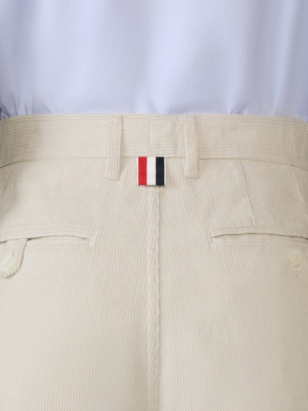 NARROW WALE CORDUROY TAPERED CHINO TROUSER NATURAL WHITE