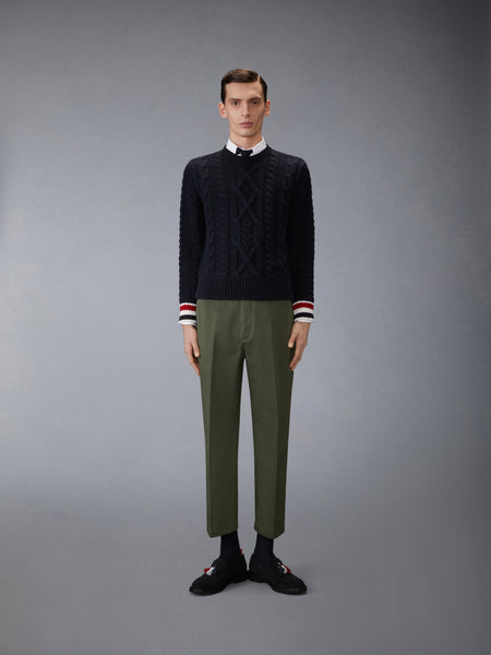 COTTON TWILL UTILITY CHINO TROUSER