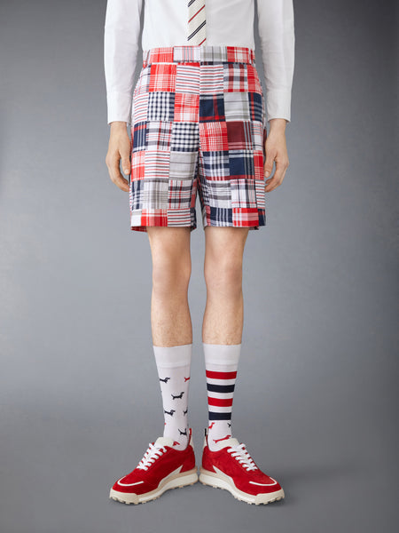 MADRAS PATCHWORK UTILITY CHINO SHORT RWBWHT
