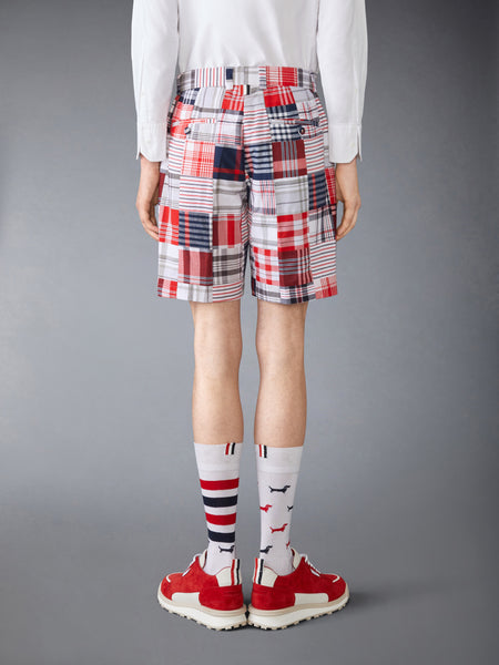 MADRAS PATCHWORK UTILITY CHINO SHORT RWBWHT