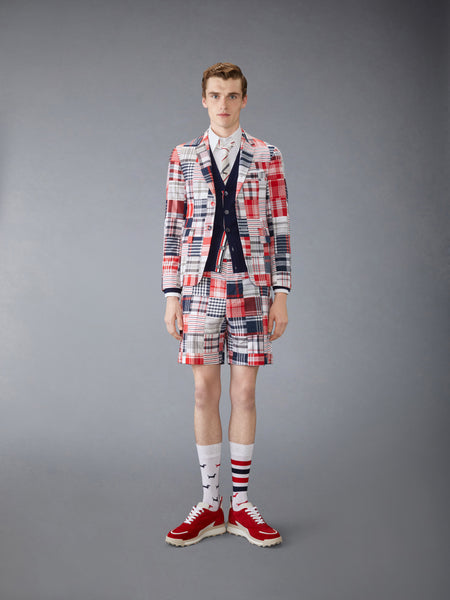 MADRAS PATCHWORK UTILITY CHINO SHORT RWBWHT