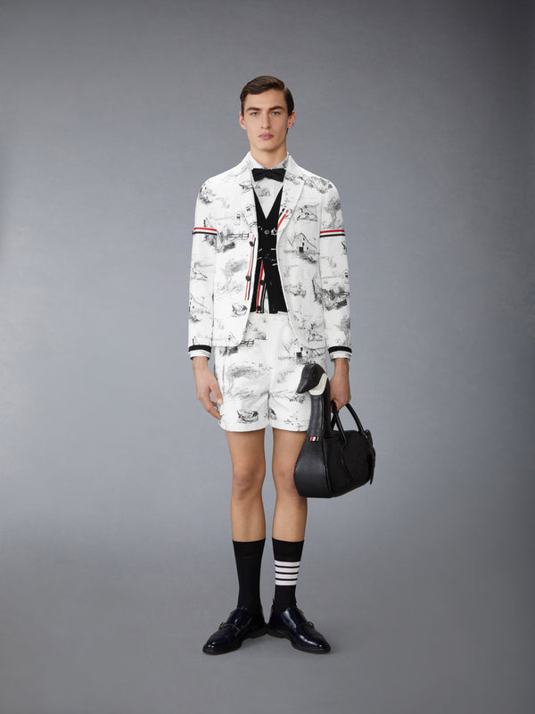 SCENIC TOILE COTTON CANVAS CARGO RUGBY SHORTS - image 3