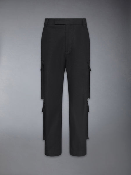 WASHED COTTON UTILITY CHINO CARGO TROUSER