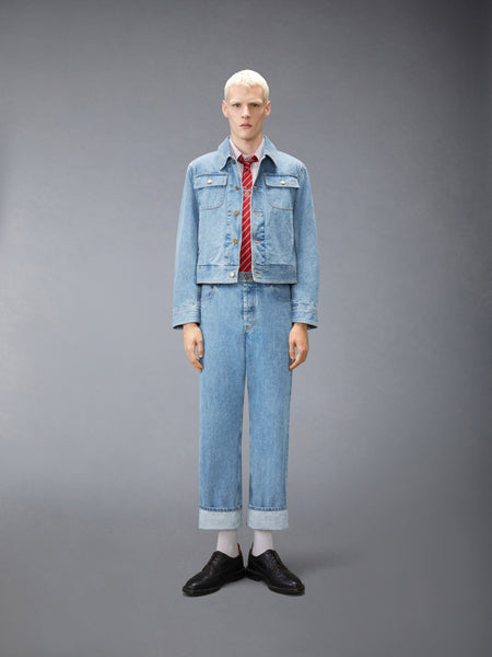 SELVEDGE DENIM TROUSER LIGHT BLUE