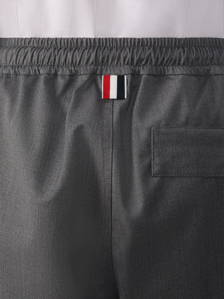 TECH WOOL TWILL TRACK SHORTS MED GREY