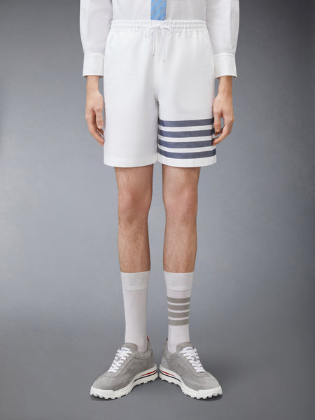 OXFORD 4-BAR RUGBY SHORTS WHITE /NAVY