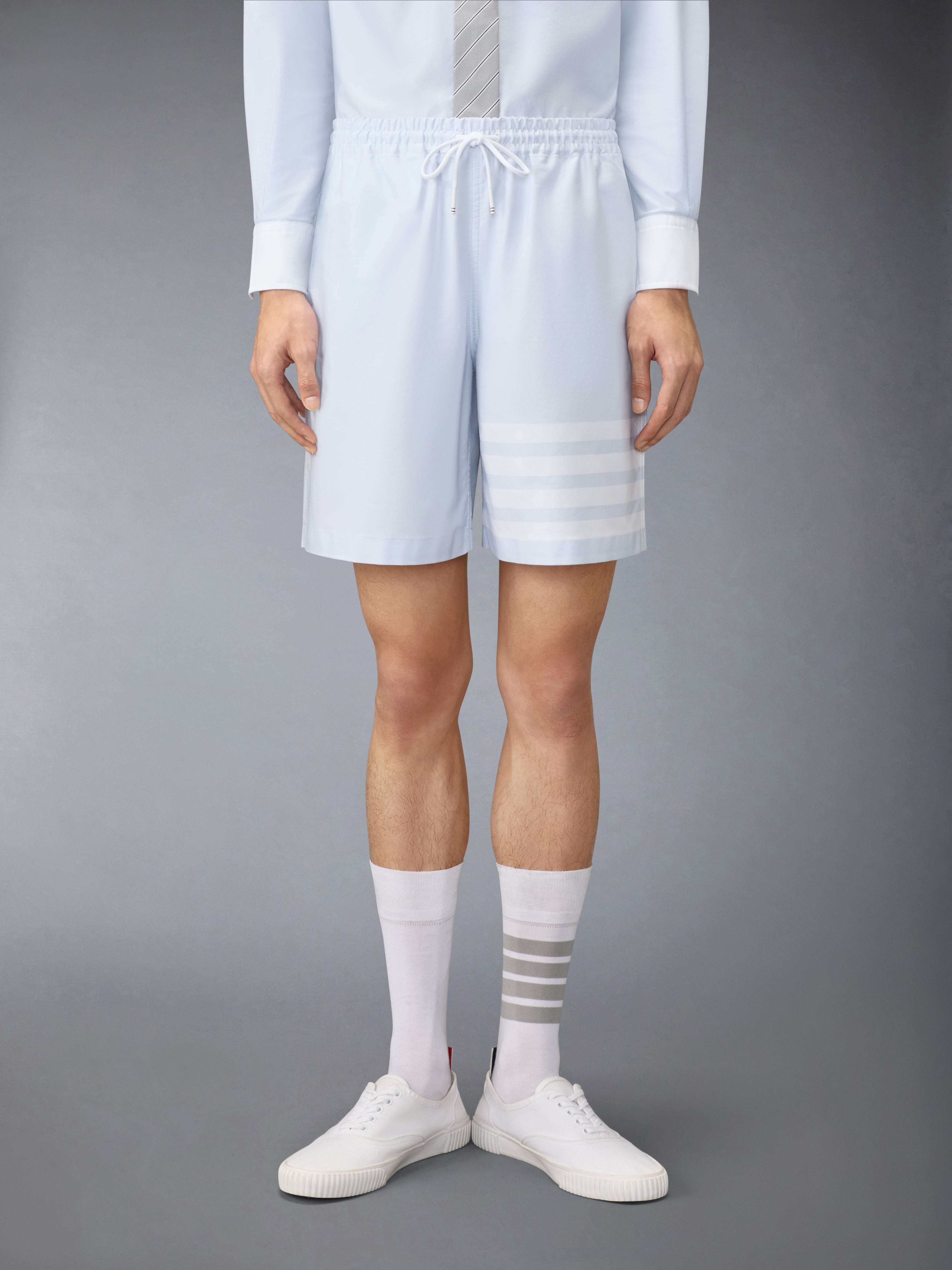 トムブラウン　4BAR ストライプ　ハーフパンツ　ショートパンツ　ブルー　1 メンズ ショーツ | Thom Browne