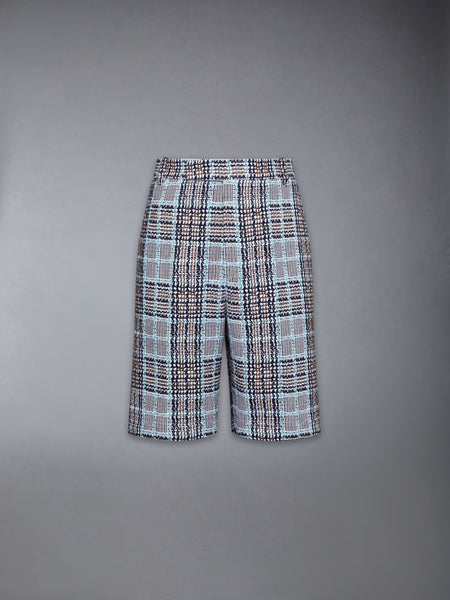 플래드 체크 썸머 트위드 유틸리티 치노 쇼츠 라이트 블루