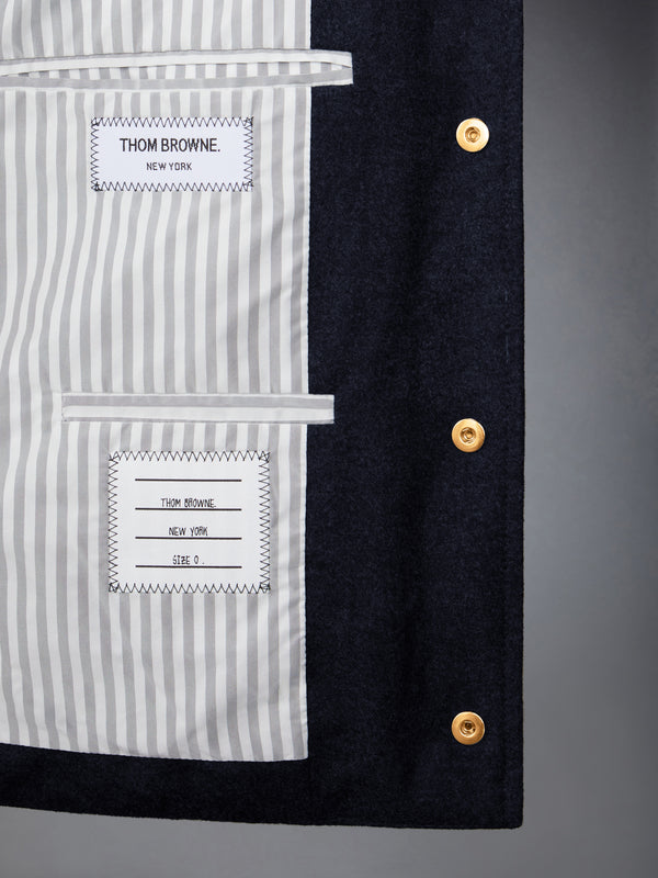 DOWNFILLED SNAP FRONT VEST W/ TONAL GROSGRAIN IN WOOL FLANNEL - image 5
