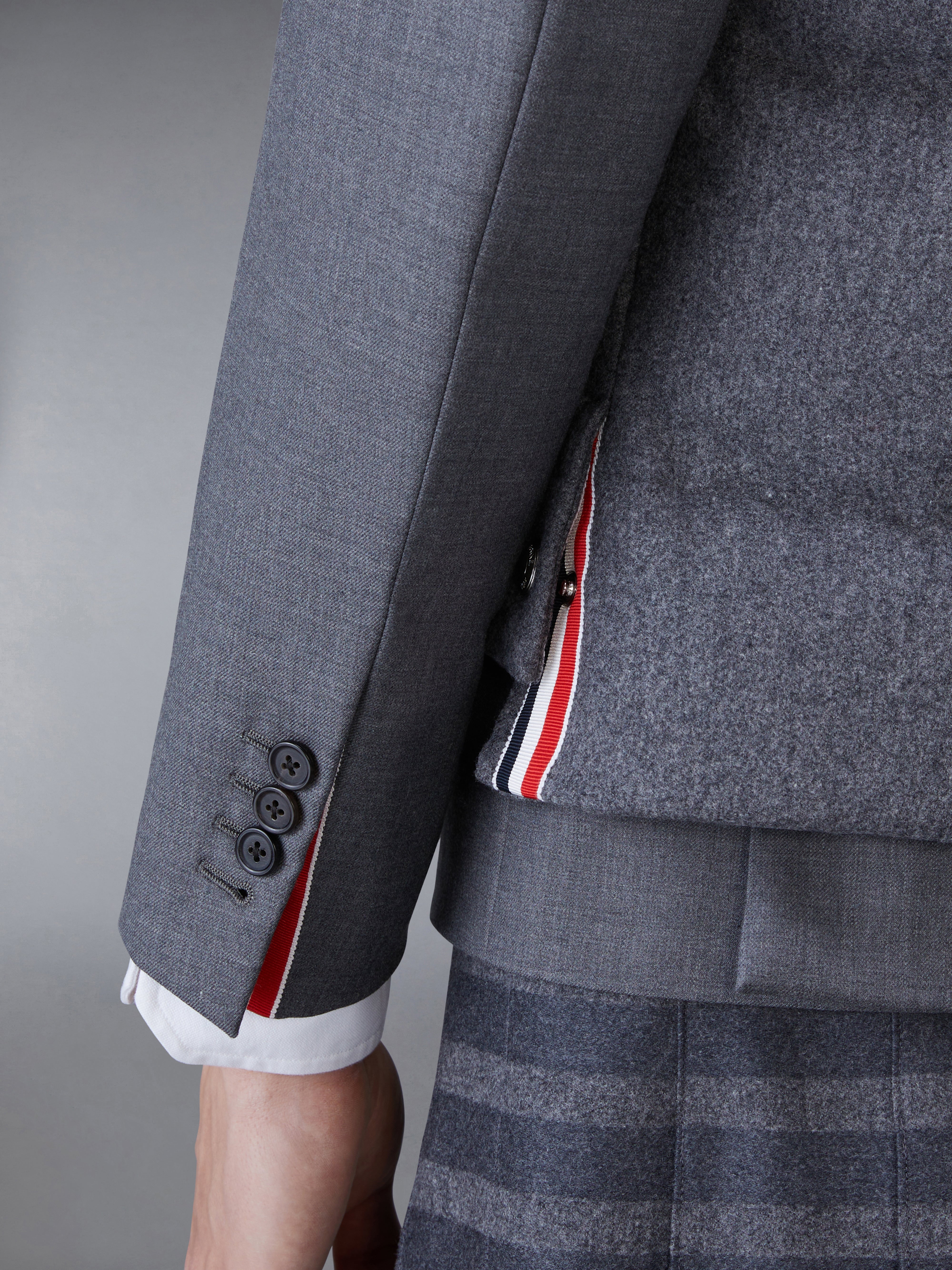 ダウン入り フランネル 4BAR ベスト | Thom Browne