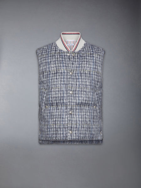 GUNCLUB CHECK HAIRY MOHAIR DOWN FILLED VEST