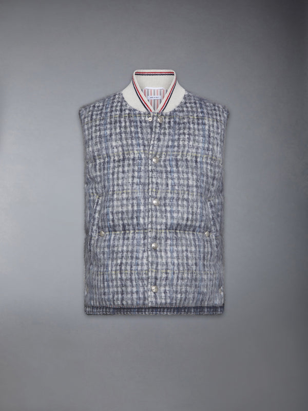GUNCLUB CHECK HAIRY MOHAIR DOWN FILLED VEST - featured image
