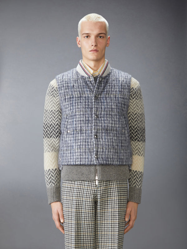 GUNCLUB CHECK HAIRY MOHAIR DOWN FILLED VEST - image 1