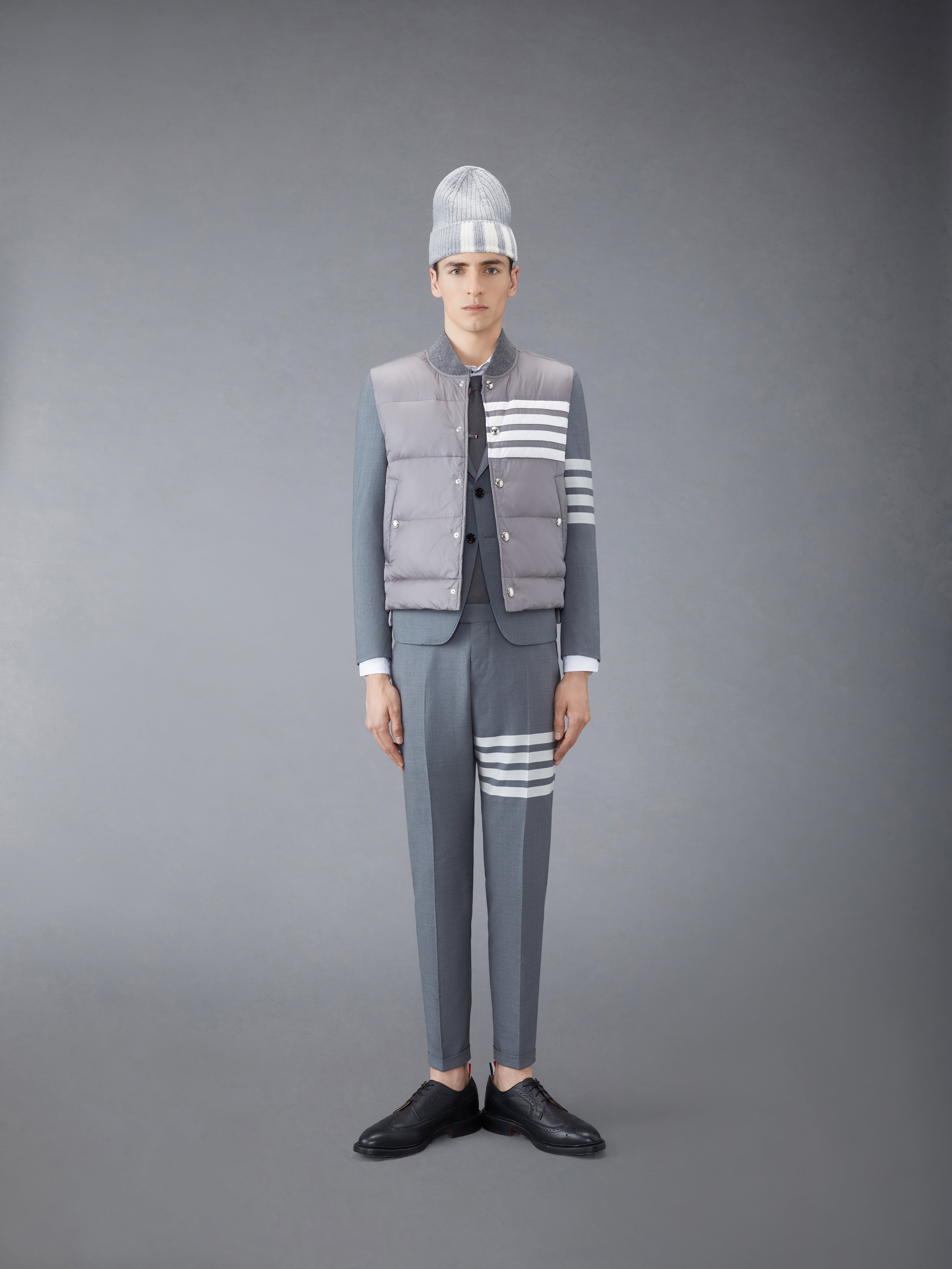 Matte Finish Nylon Down Fill 4 Bar Vest | Thom Browne