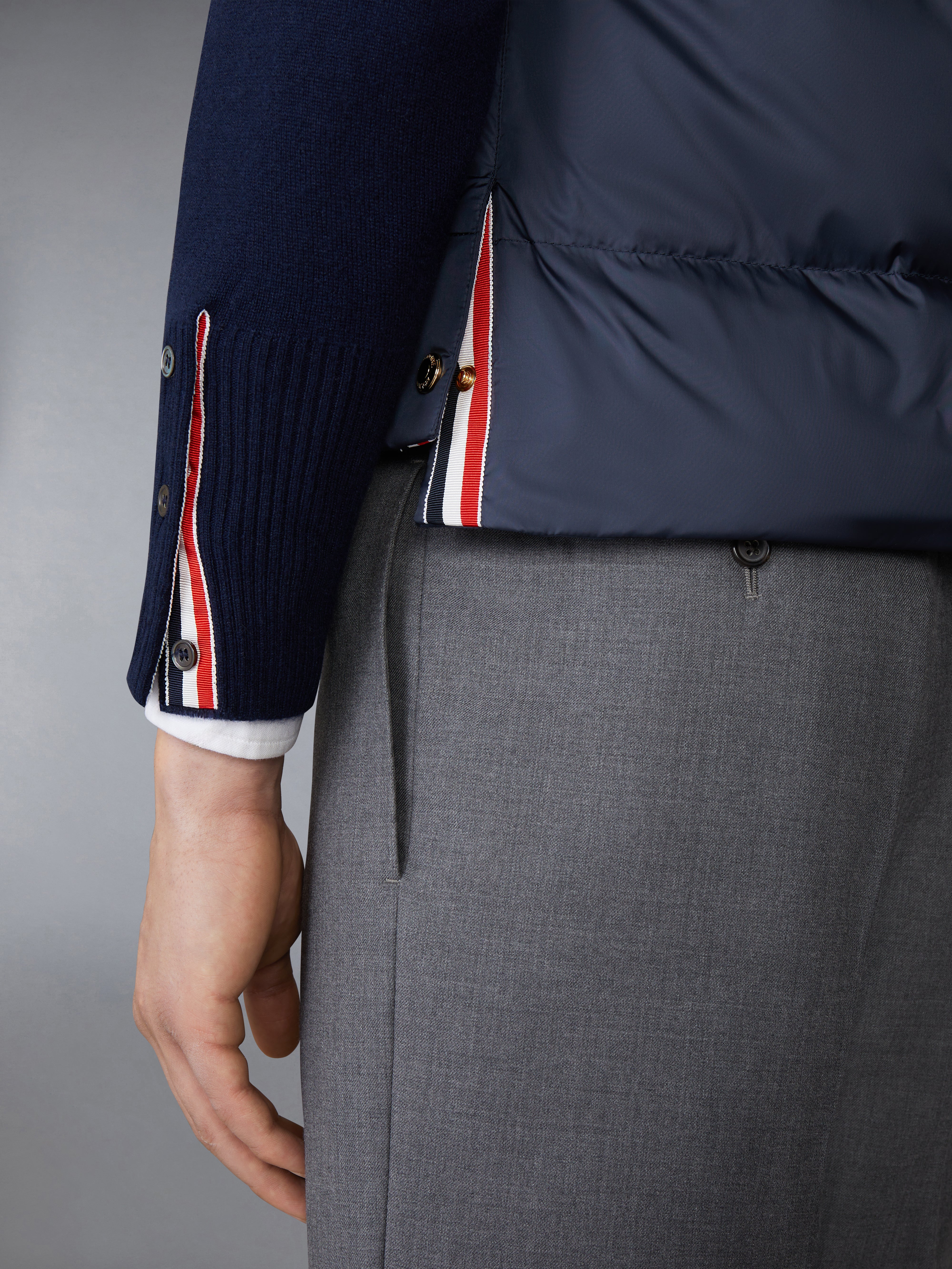 Matte Finish Nylon Down Fill 4 Bar Vest | Thom Browne