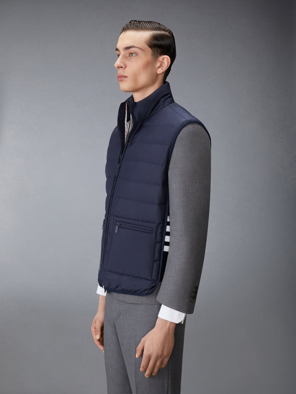 ULTRA LIGHT NYLON TECH FUNNEL NECK DOWN VEST