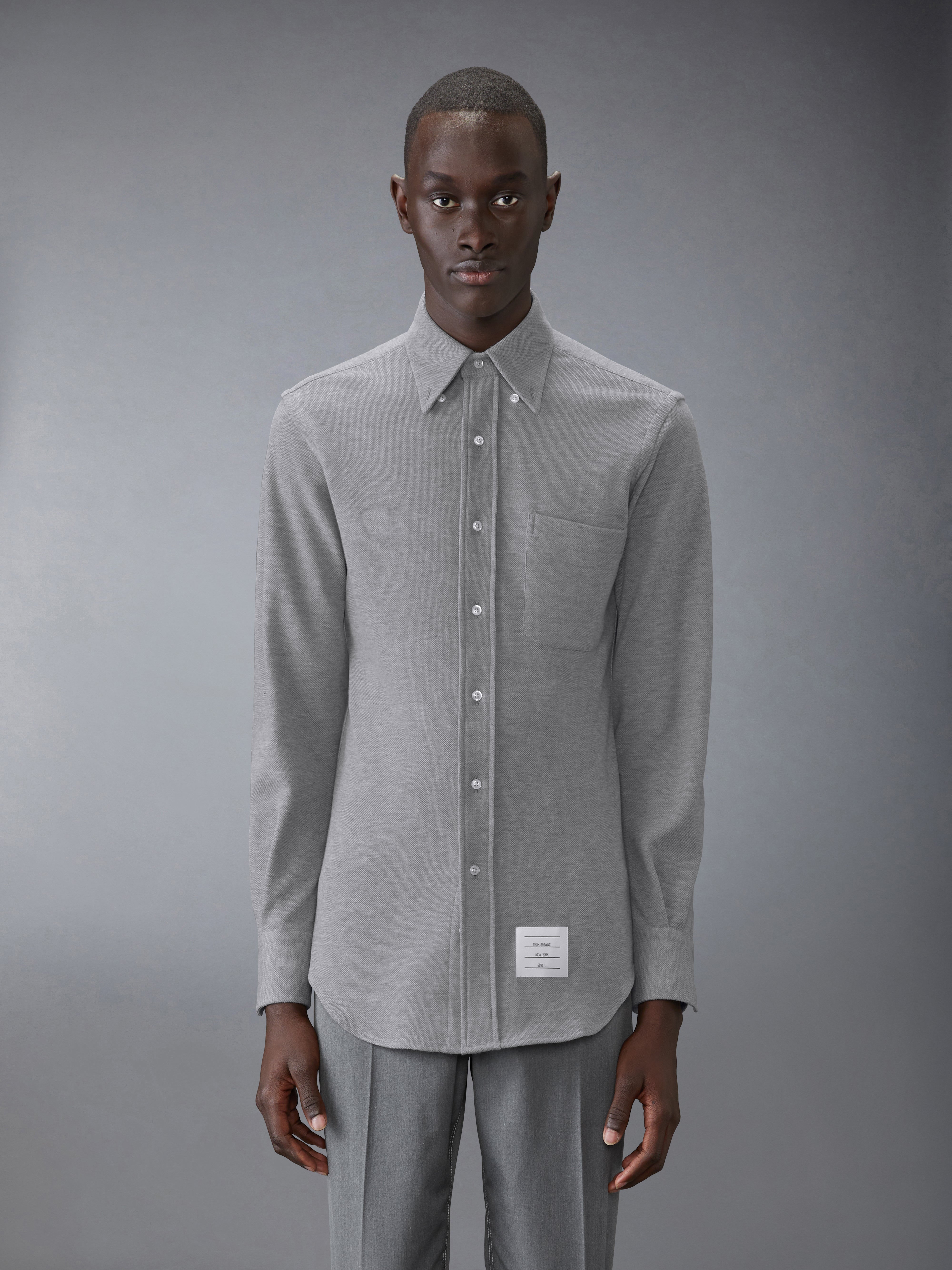 Classic L/S Bd Pc Shirt In Classic Pique | Thom Browne
