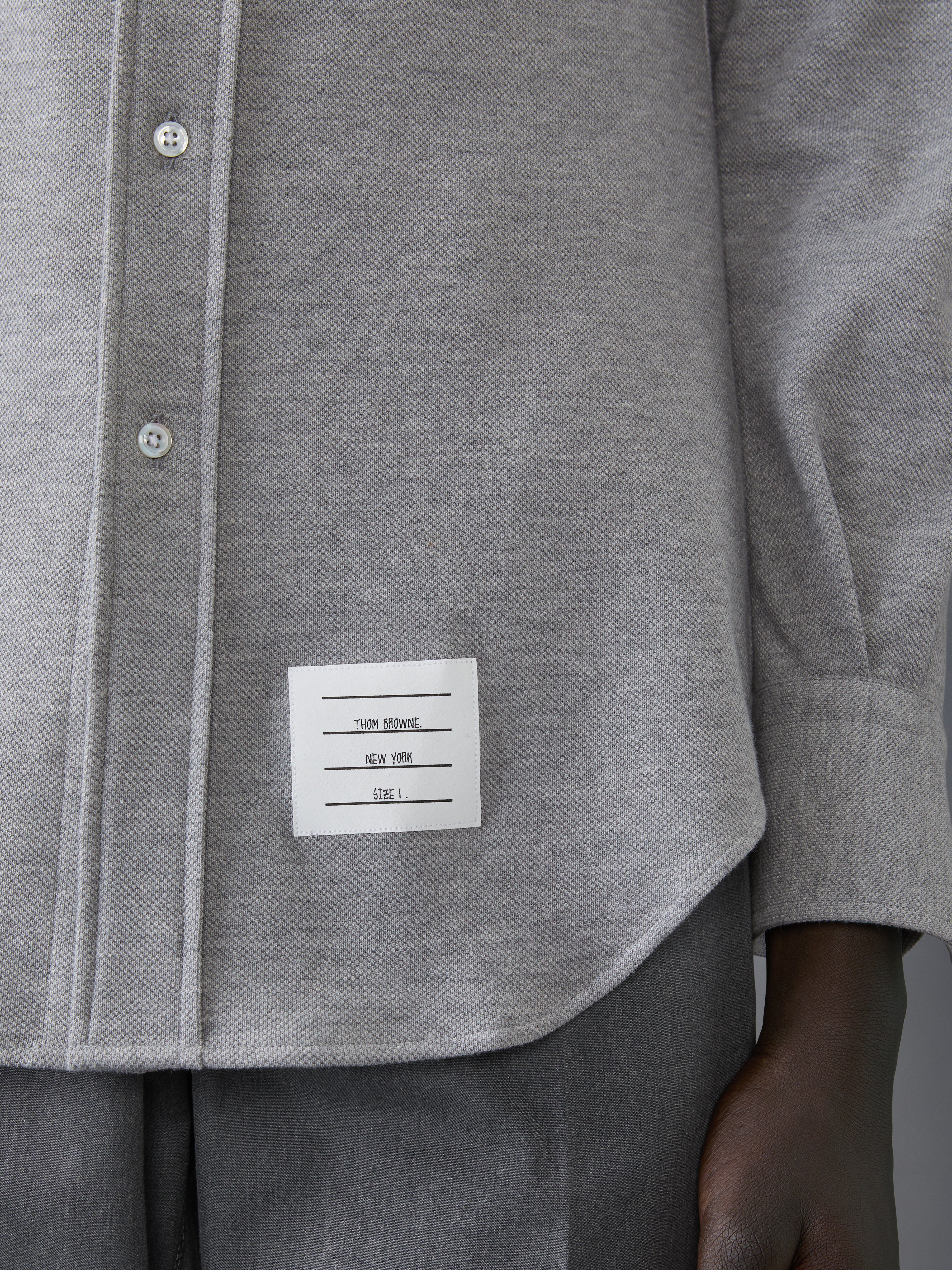 Classic L/S Bd Pc Shirt In Classic Pique | Thom Browne