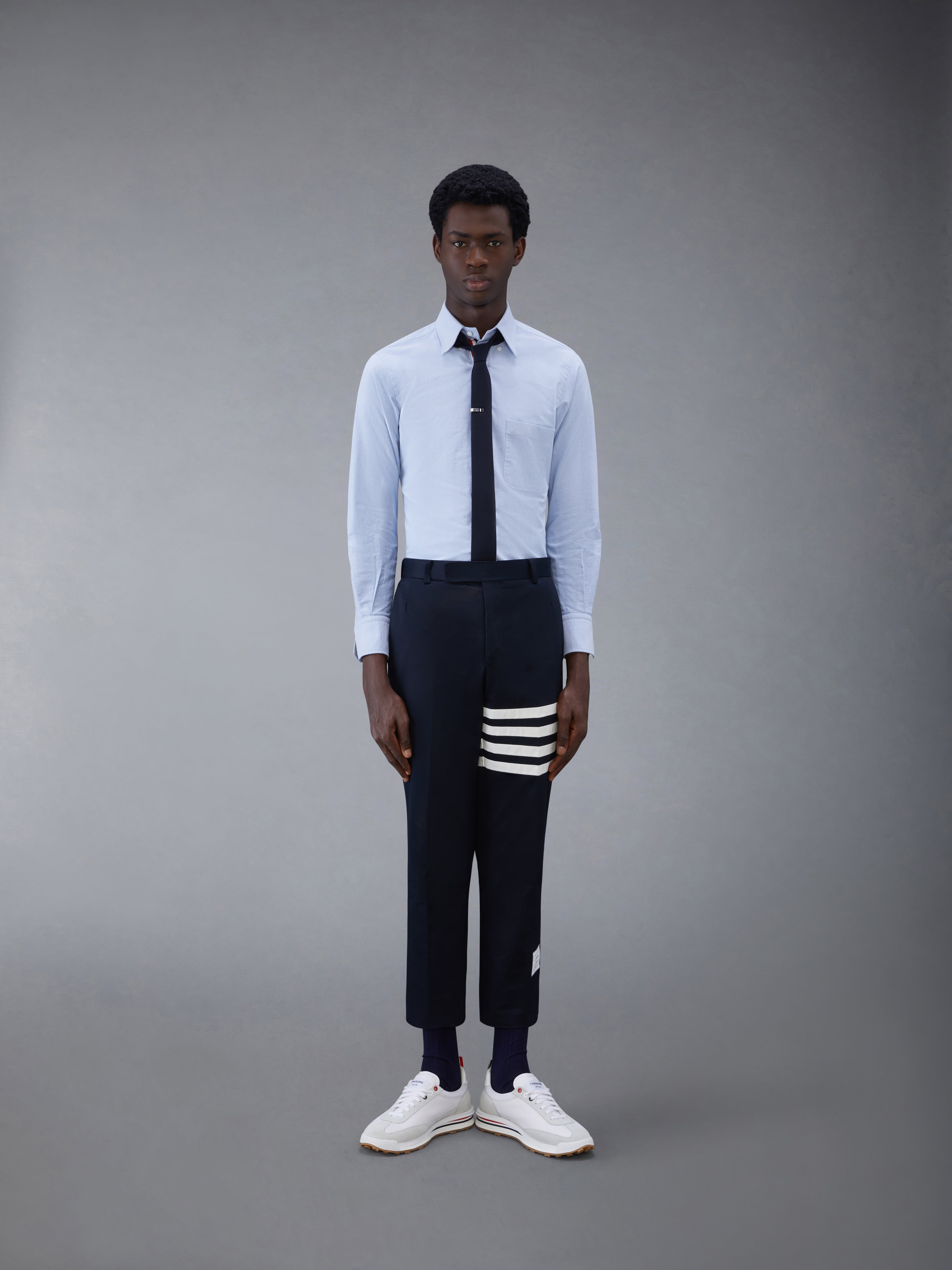 Tシャツ・カットソー THOM BROWNE FW24 Shirt with chest pocket (MWL010E F0313480) Oxford Shirt | Thom Browne